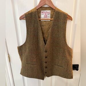 Harris Tweed Brown Men's Vest